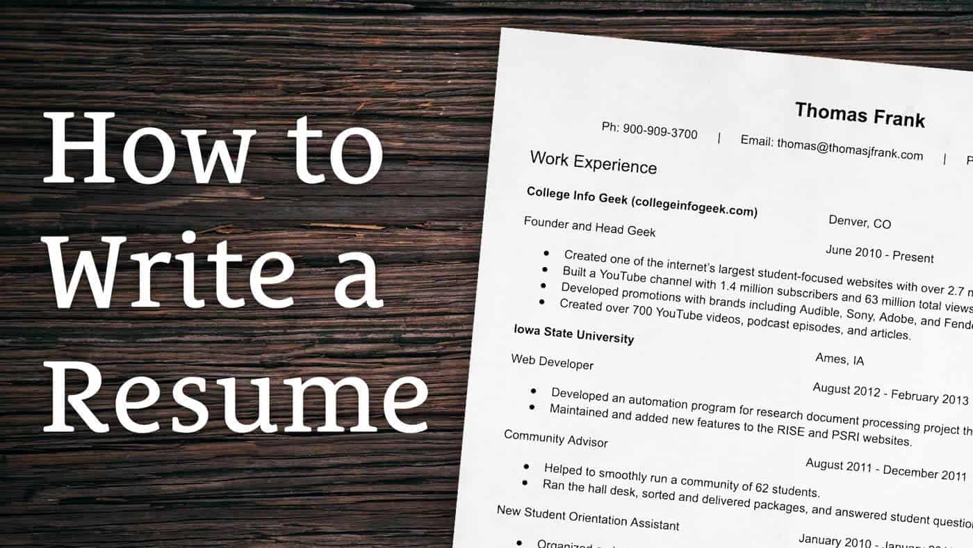 How to write a resume