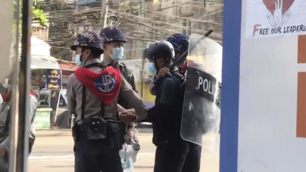 Myanmar police hold AP journalist in chokehold