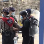 Myanmar police hold AP journalist in chokehold